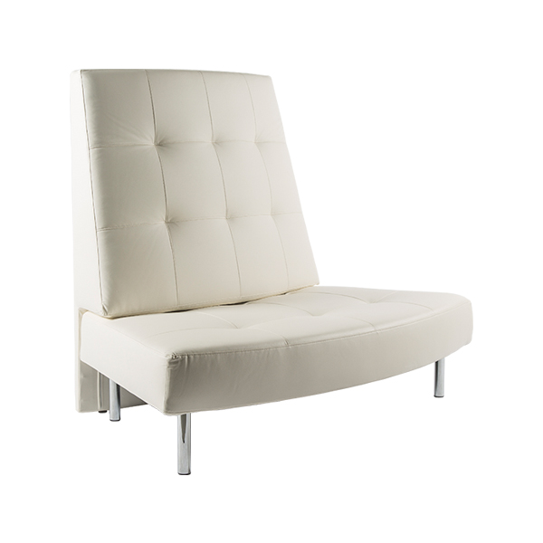 Endless curved Seat high Back Curve small Yachtleder weiß mieten