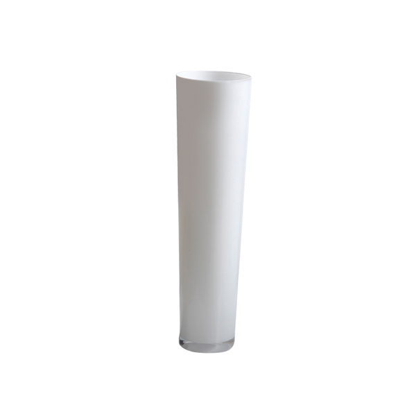 Glasvase Palma weiß Ø13,5-18,5 H70 cm mieten