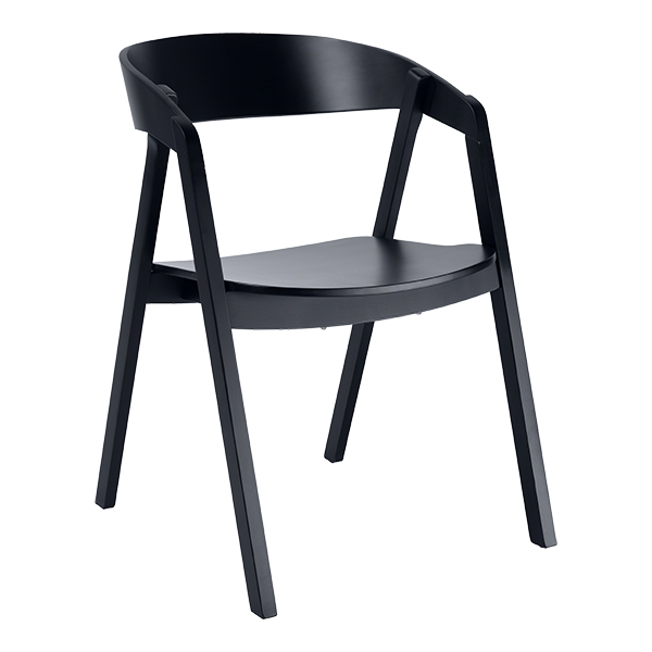 Holzstuhl Varberg schwarz B55*T60*H80 SH45 cm mieten