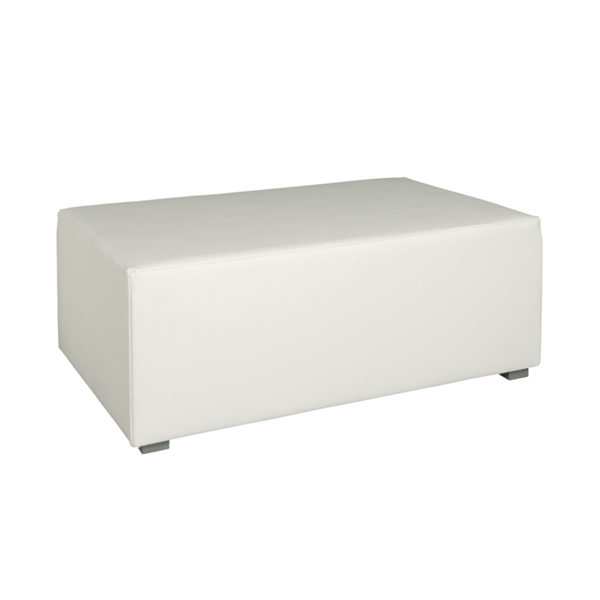 Lounge-2-Sitz-Hocker Hollywood weiß B104*T70*H41 cm mieten
