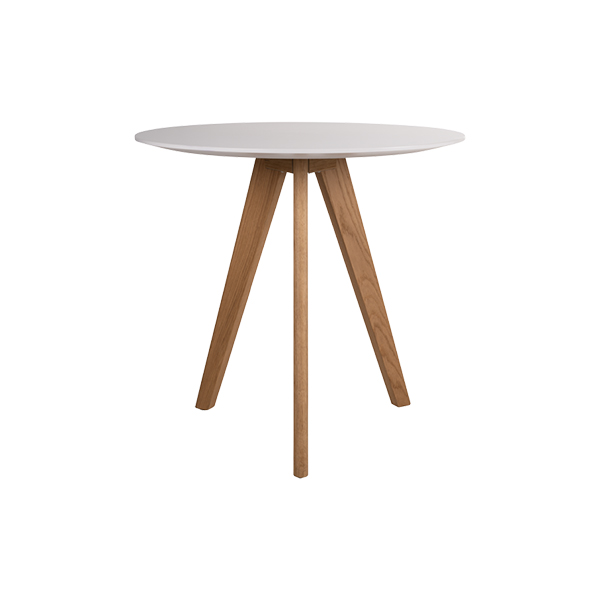 Bistrotisch Halmstad mit Tischplatte weiß Ø80 H76 cm mieten