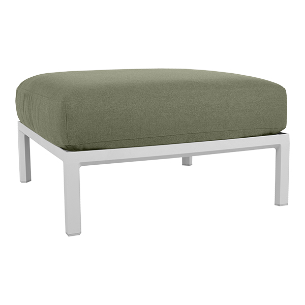 Loungehocker Maximo white mit Sitzkissen cactus green mieten