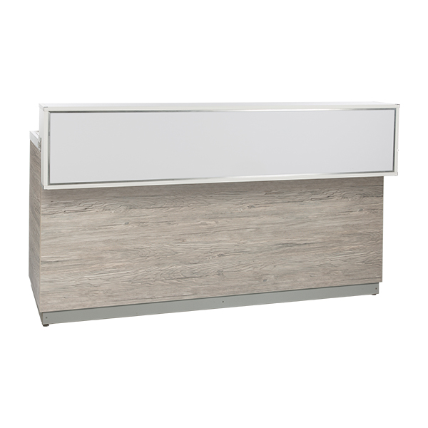 Sekttheke Aspen Altholz mit CNS Deckblatt mieten