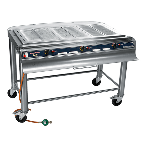 Gasgrill Florida edelstahl auf Rädern B129*T100*H92 cm mieten