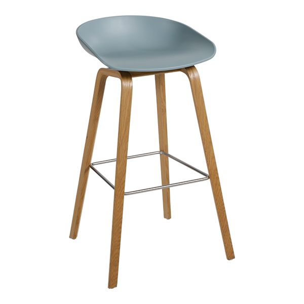 Barhocker About a Stool AAS 32 dusty blue/eiche mieten