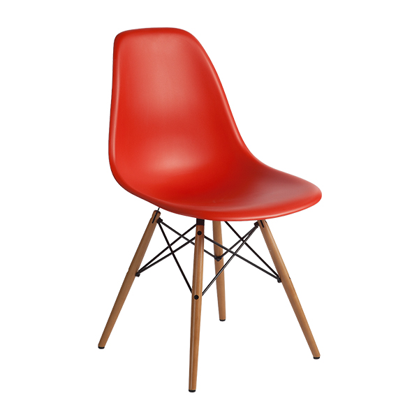 DSW Eames Plastic Chair Ahorn Sitz rot (poppy red) mieten