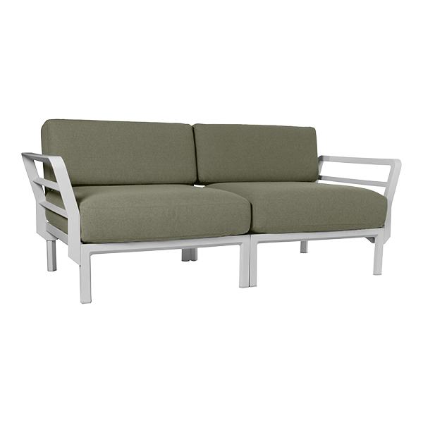 Loungesofa 2-Sitzer Maximo white Kissensatz cactus green mieten