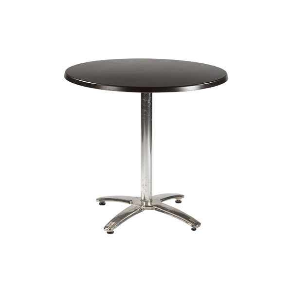 Bistrotisch Aluminium Nussbaum Ø80*H74 cm mieten