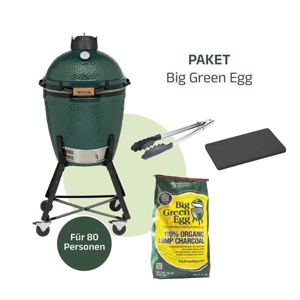 Set Big Green Egg für 80 Personen mieten