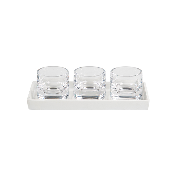 Senso Tischdekosatz 155 white glass 12,5*30 cm mieten