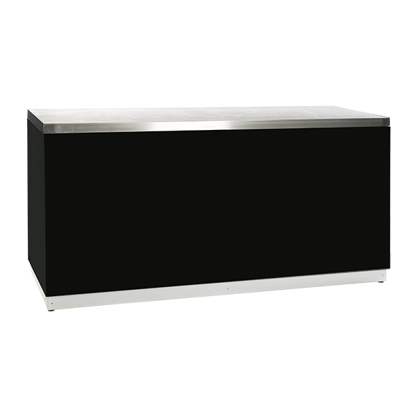 Theke schwarz B200*T70*H95 cm mit Deckblatt CNS mieten