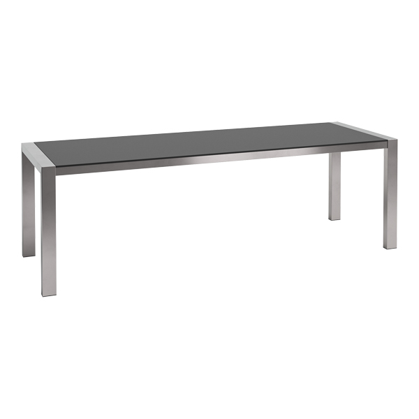 Dinnertisch Algarve Edelstahl/schwarz L240*B80*H75 cm mieten