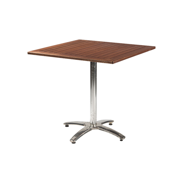 Bistrotisch Aluminium teak 80*80*H74 cm mieten