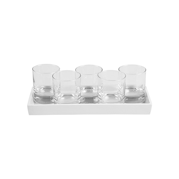 Senso Tischdekosatz 154 white glass 12,5*30 cm mieten