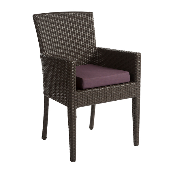Sessel Aruba mit Armlehnen und Sitzkissen pastellviolett mieten