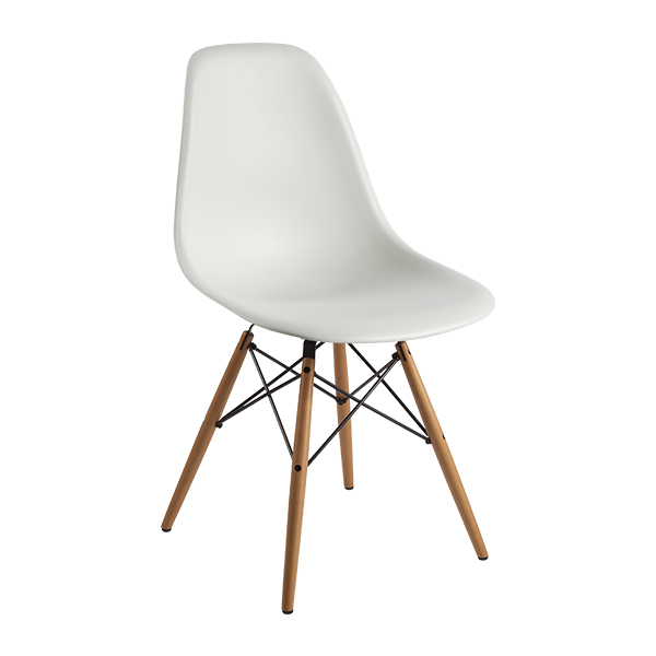 DSW Eames Plastic Chair Ahorn Sitz weiß mieten