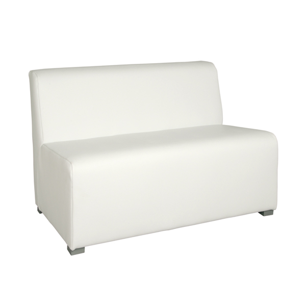 Bank 2-Sitz Hollywood weiß B104*T70*H70 SH41 cm mieten