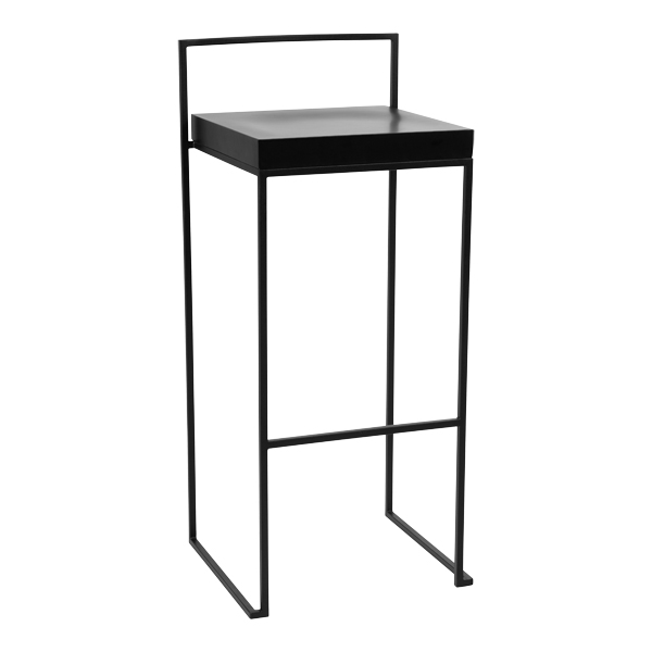 Barhocker Monza schwarz mit Sitz schwarz B39 SH75 cm mieten