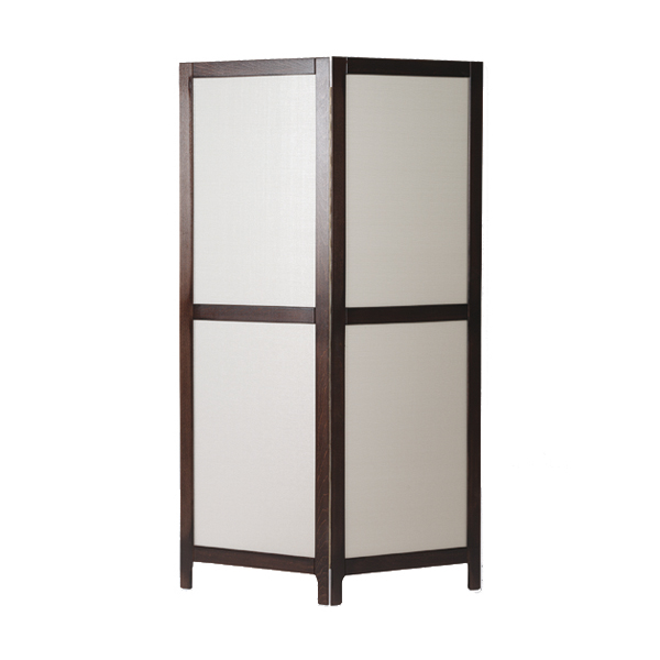 Paravent aus Holz 2-teilig braun/creme B110*H200 cm mieten