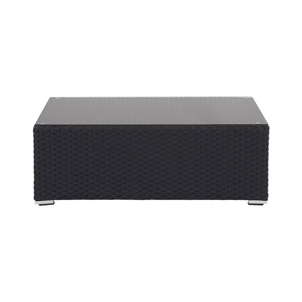 Tisch Bermuda schwarz mit Plexiglasplatte mieten