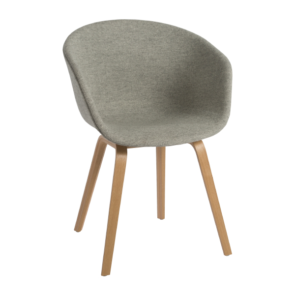 Armlehnstuhl About a Chair AAC 23 gepolstert grau/eiche mieten