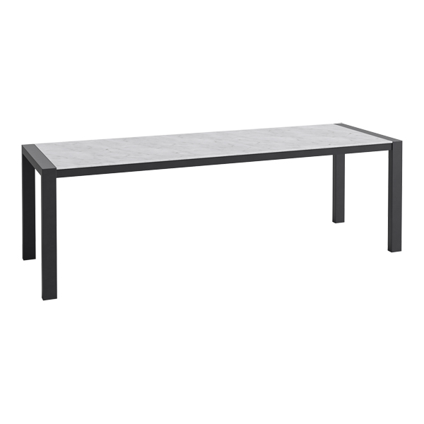 Dinnertisch Algarve schwarz/Volterra weiß L240*B80*H75 cm mieten