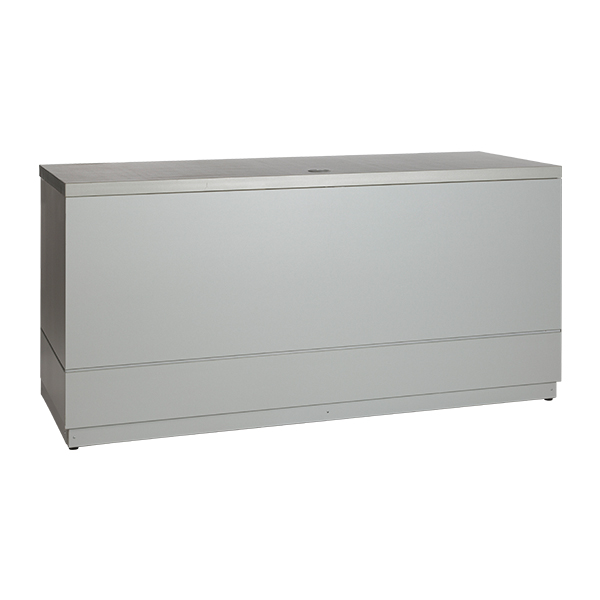 Theke silbergrau B200*T70*H95 cm mit Deckblatt silbergrau mieten