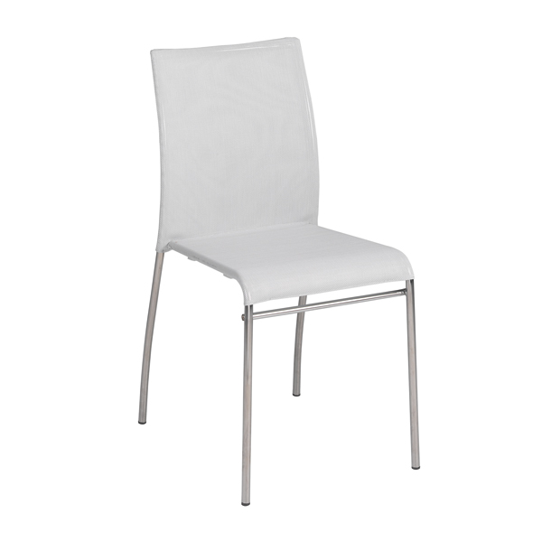 Stuhl Verona grau Alu-Polyester Gewebe mieten