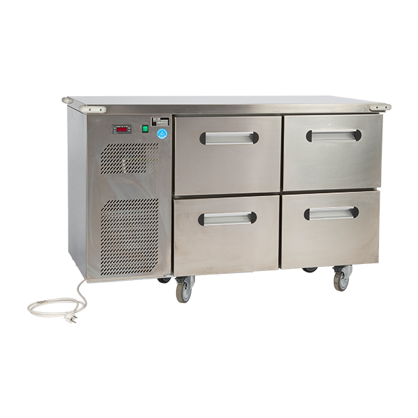 Kühl-Arbeitstisch mit 4 Schubladen 230V/450W fahrbar mieten