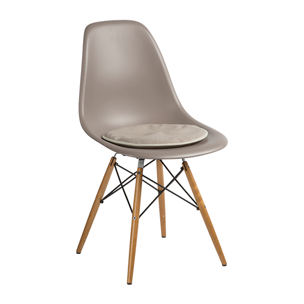 DSW Chair Ahorn Sitz mauve-grau mit Seat Dot sand/coffee mieten