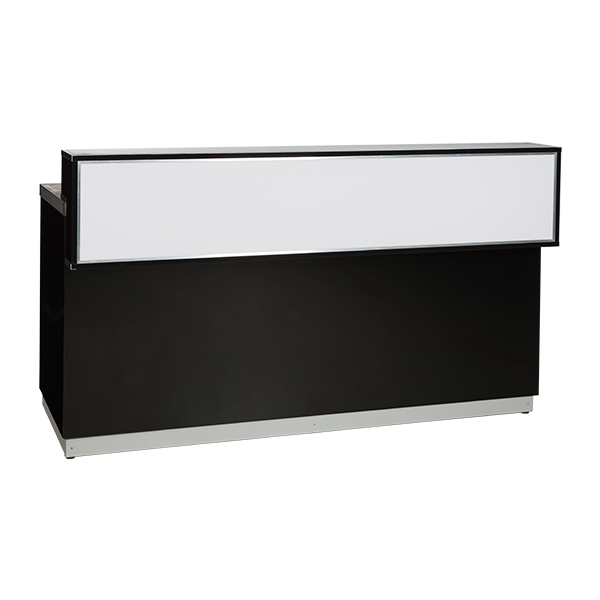 Theke schwarz L200*T83*H115 cm mit Deckblatt CNS mieten