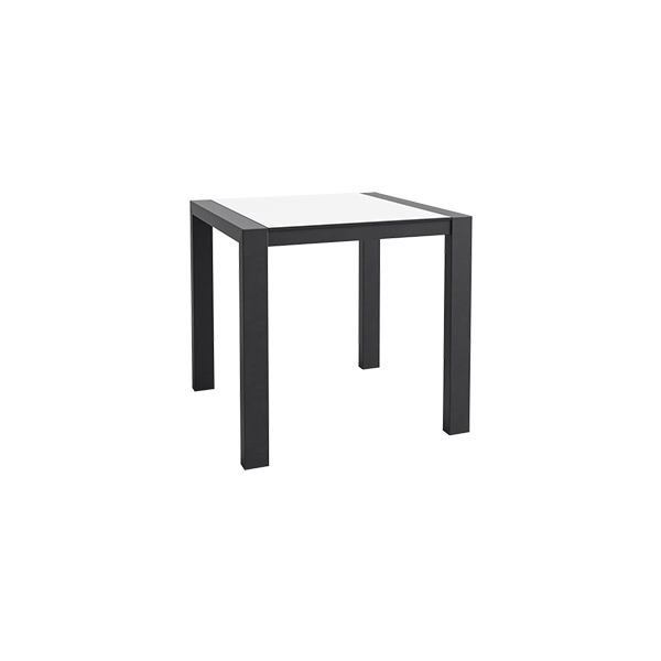 Dinnertisch Algarve schwarz/weiß L80*B80*H75 cm mieten