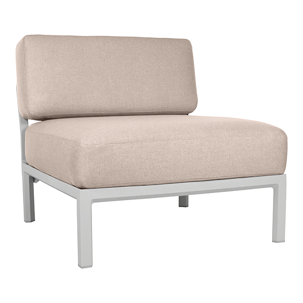 Lounge Stuhl Maximo white mit Kissensatz salt white mieten