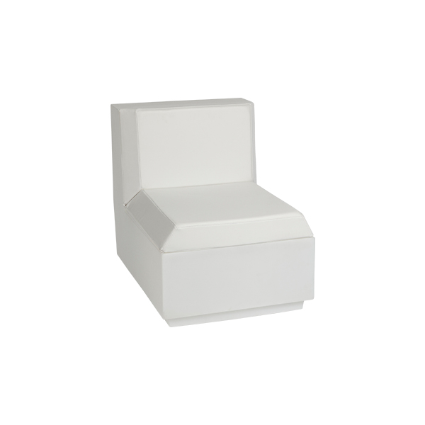 Chair Big Cut weiß mit Kissen und LED-Lichteinheit mieten