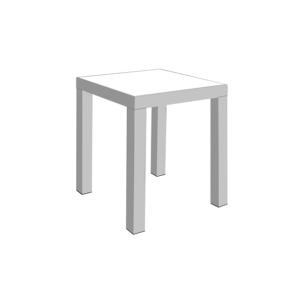 Steh-Leuchttisch silbergrau L90*B90*H110 cm mieten