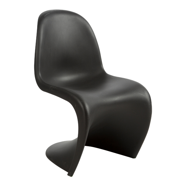 Panton Chair schwarz B50*T60*H82,5 SH42 cm mieten