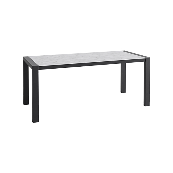 Dinnertisch Algarve schwarz/Volterra weiß L180*B80*H75 cm mieten