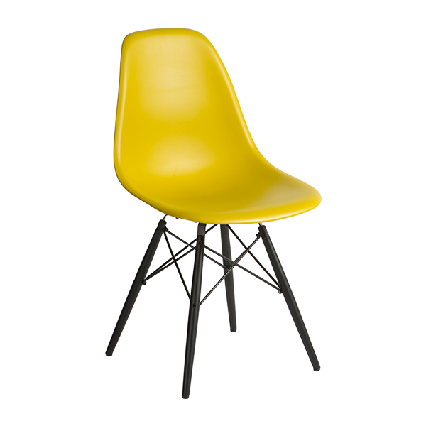 DSW Chair Ahorn schwarz Sitz senf mieten