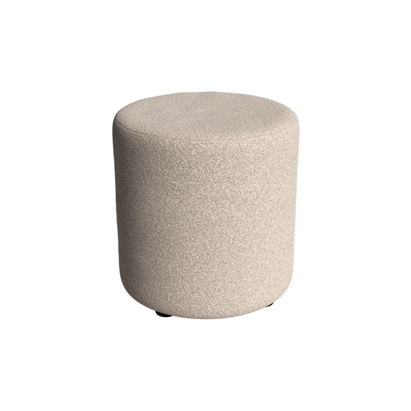 Lounge-Hocker beige Deauville bouclé Ø40*H41 cm mieten
