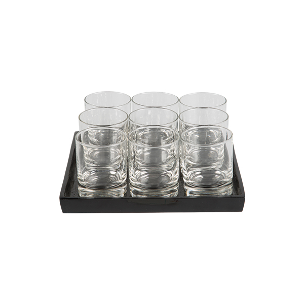 Senso Tischdekosatz 328 black glass 22*22 cm mieten