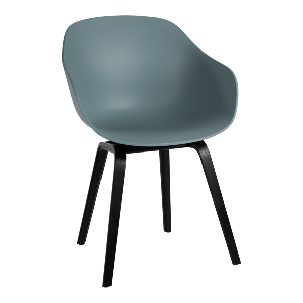 Armlehnstuhl About a Chair AAC 22 dusty blue/schwarz mieten