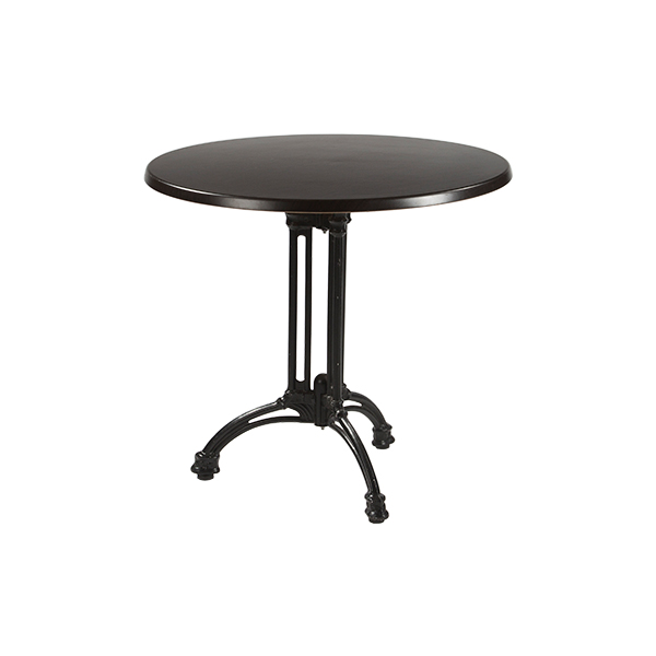 Bistrotisch Alu-Gußeisen Nussbaum Ø80*H74 cm mieten