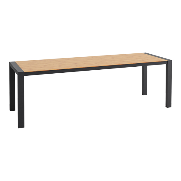 Dinnertisch Algarve schwarz/Bambus L240*B80*H75 cm mieten