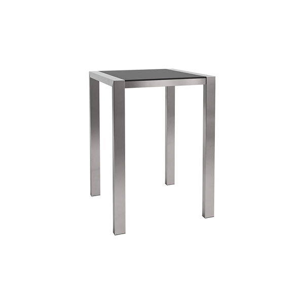 Stehtisch Algarve Edelstahl/schwarz L80*B80*H110 cm mieten