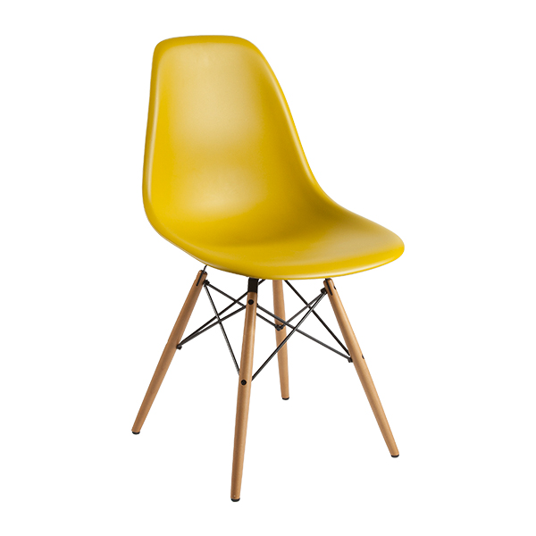 DSW Eames Plastic Chair Ahorn Sitz senf mieten