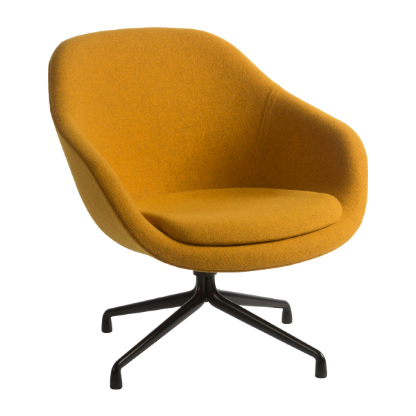 Drehsessel About a Lounge AAL 81 gepolstert curry/schwarz mieten