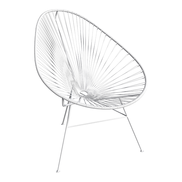 Loungechair Acapulco weiß B70*T95*H90 SH37cm mieten