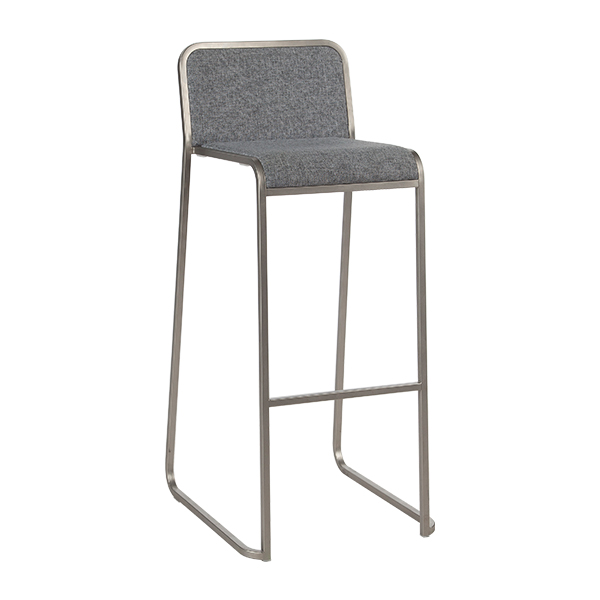 Barhocker Cato gepolstert grau B42*T48*H97 SH77 cm mieten