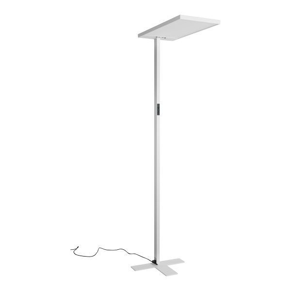 Büro-Stehleuchte Lean weiß dimmbar 230V/36W mieten