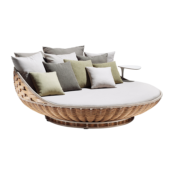 Standing Lounger mit Cushion white und Cushion Set mieten